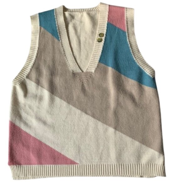 Colorblock Sleeveless Sweater  Vest - Picture 7 of 9
